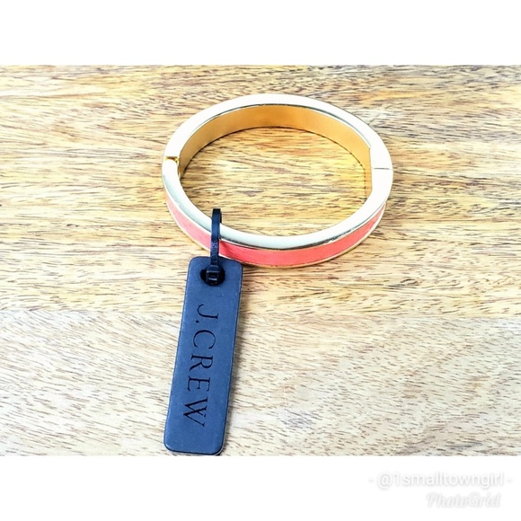 J. Crew Jewelry J Crew Coral Colored Enameled Cuff Bracelet Poshmark